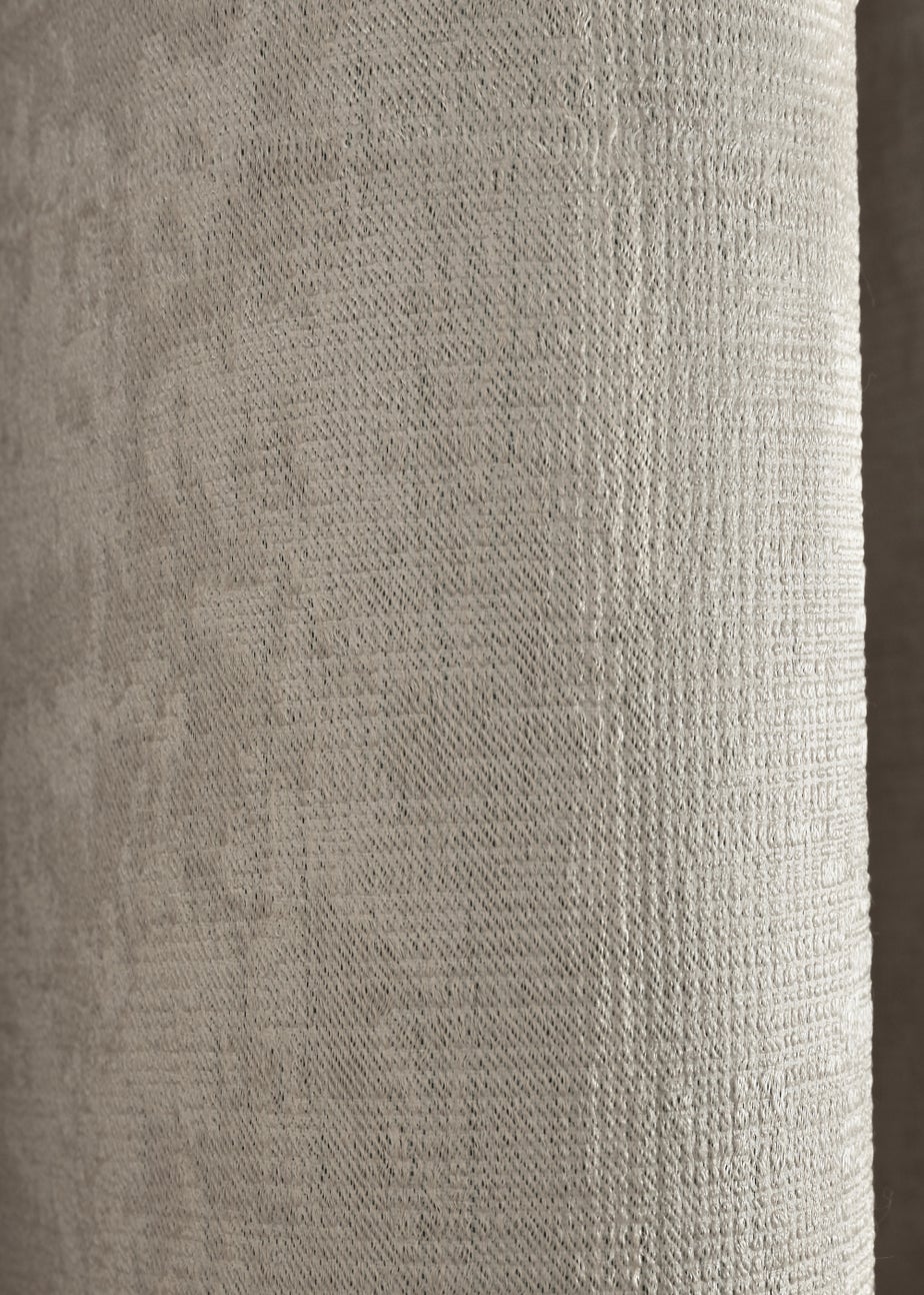 Fusion Strata Dimout Natural Eyelet Curtains