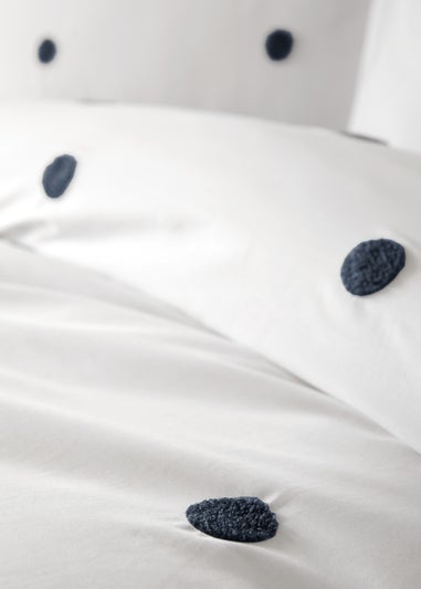 Appletree Dot Garden White/Navy Duvet Cover Set