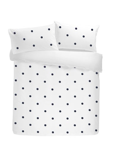 Appletree Dot Garden White/Navy Duvet Cover Set