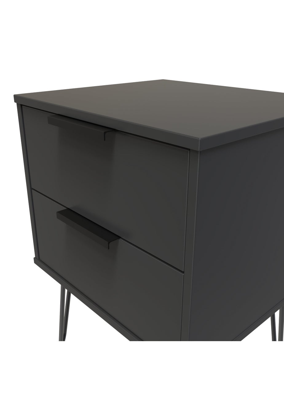 Swift Milano 2 Drawer Bedside Table (50.5cm x 41.5cm x 39.5cm)