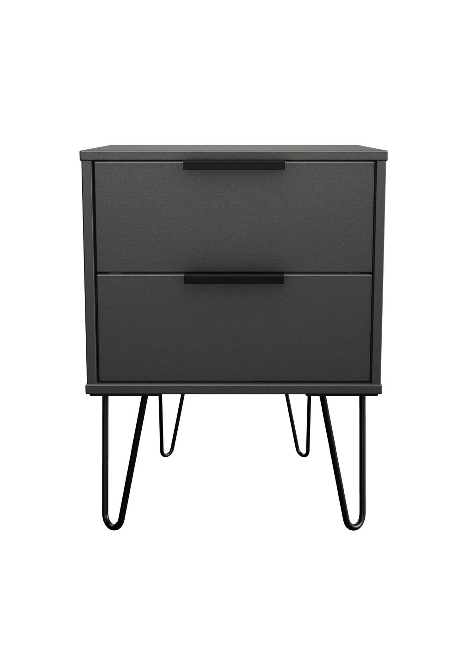 Swift Milano 2 Drawer Bedside Table (50.5cm x 41.5cm x 39.5cm)