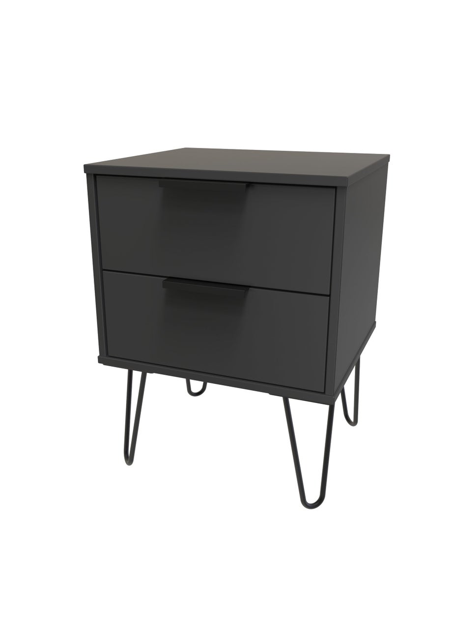 Swift Milano 2 Drawer Bedside Table (50.5cm x 41.5cm x 39.5cm)