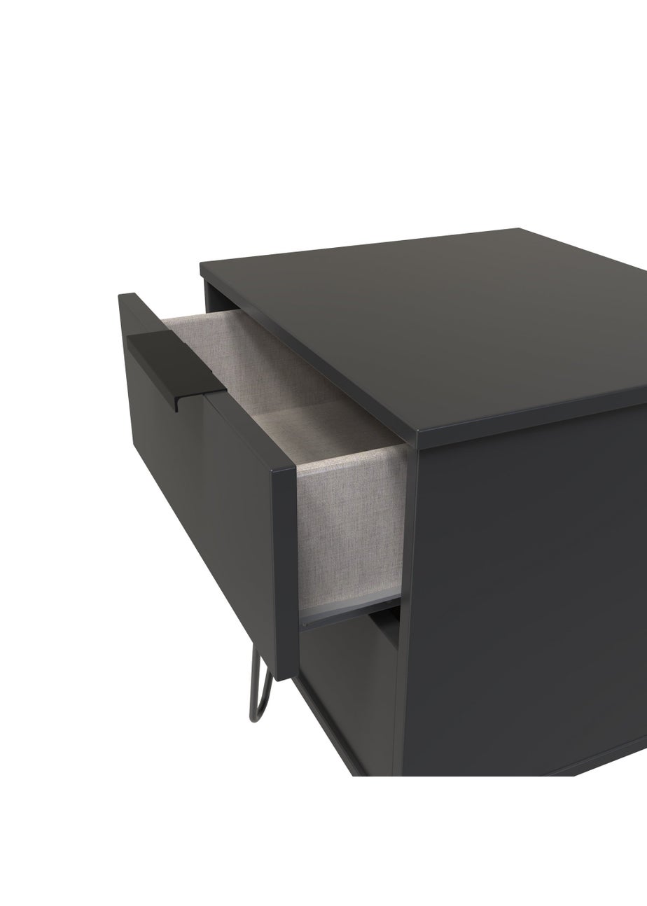 Swift Milano 2 Drawer Bedside Table (50.5cm x 41.5cm x 39.5cm)