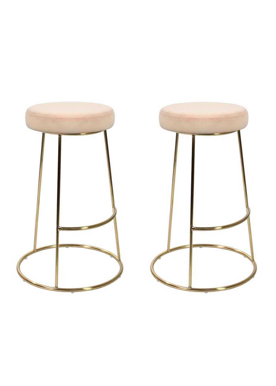 LPD Furniture Set of 2  Opera Bar Stool Vintage Pink (735x0x465mm)