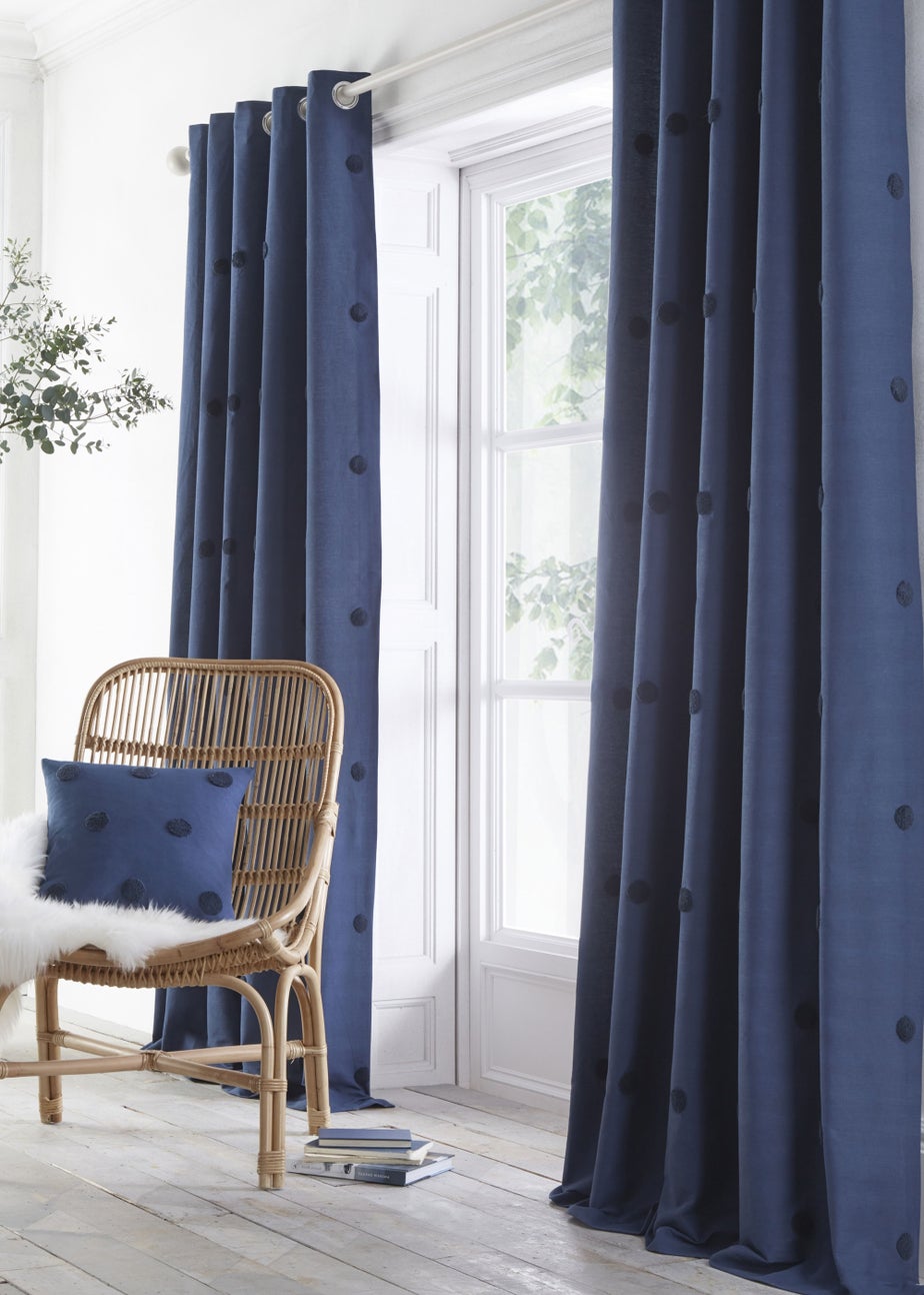 Appletree Boutique Zara Tufted Spots Eyelet Curtains