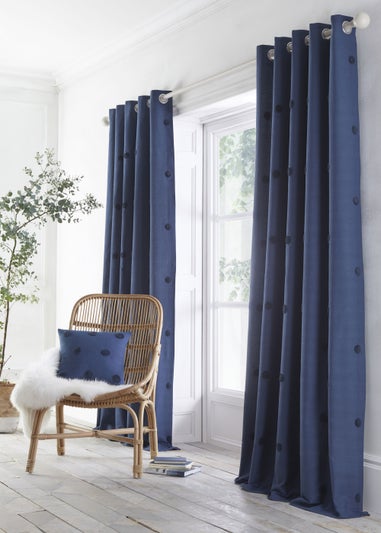 Appletree Boutique Zara Tufted Spots Eyelet Curtains