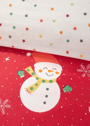 Fusion Christmas Elf & Santa Red Duvet Cover
