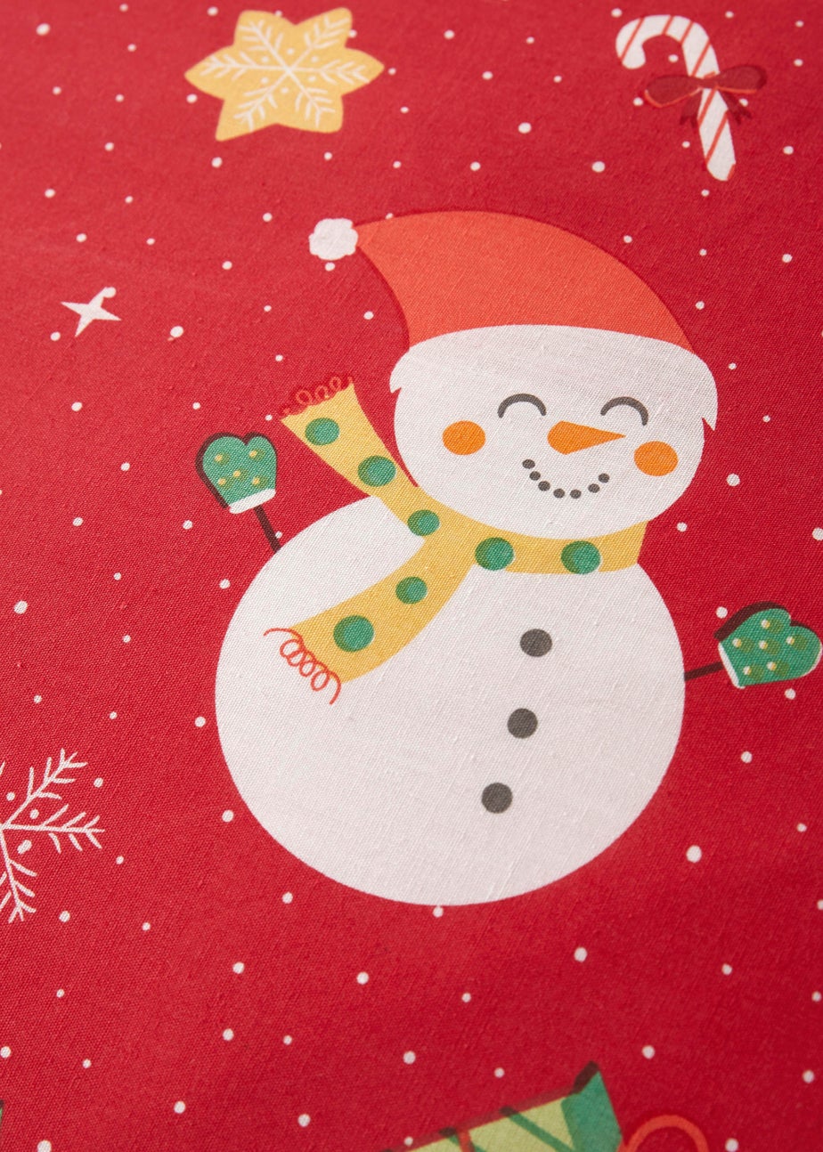 Fusion Christmas Elf & Santa Red Duvet Cover