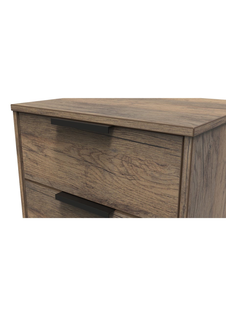 Swift Milano 2 Drawer Bedside Table (50.5cm x 41.5cm x 39.5cm)
