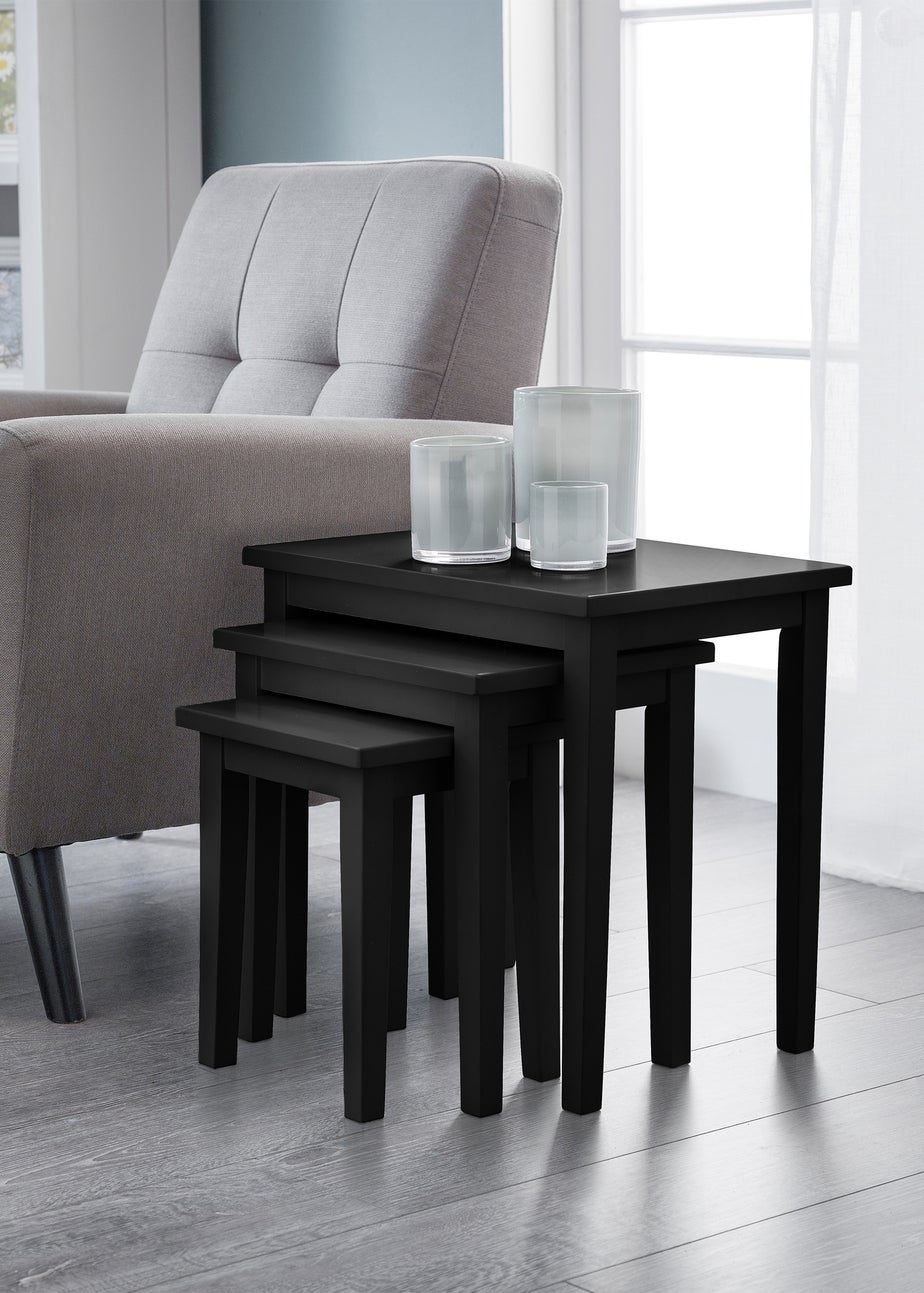 Julian Bowen Cleo Nest Of Tables Black  (46 x 48 x 33 cm)