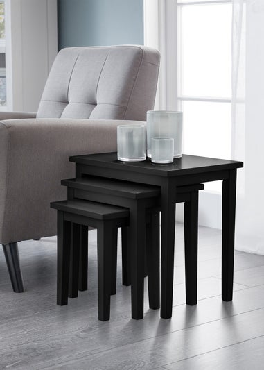 Julian Bowen Cleo Nest Of Tables Black (46 x 48 x 33 cm)