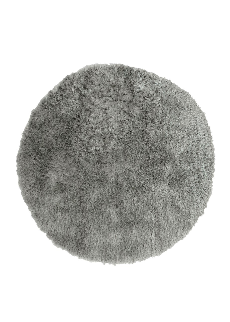 Homemaker Grey Softwashable Circle Rug