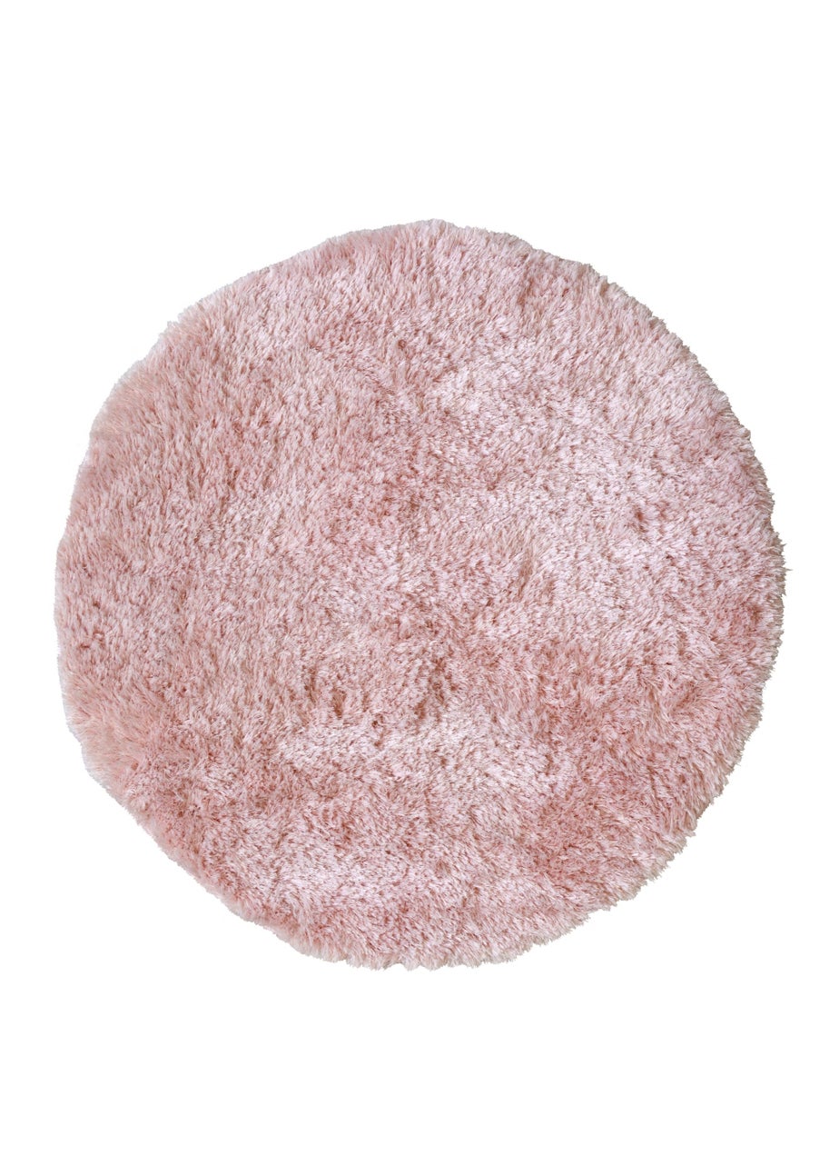 Homemaker Pink Softwashable Circle Rug