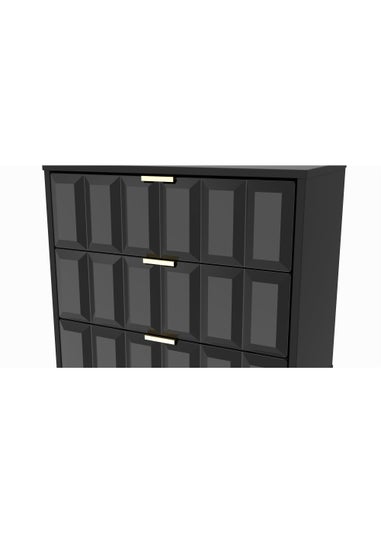 Swift Cube 3 Drawer Midi Chest of Drawers (74cm x 39.5cm x 57.5cm)