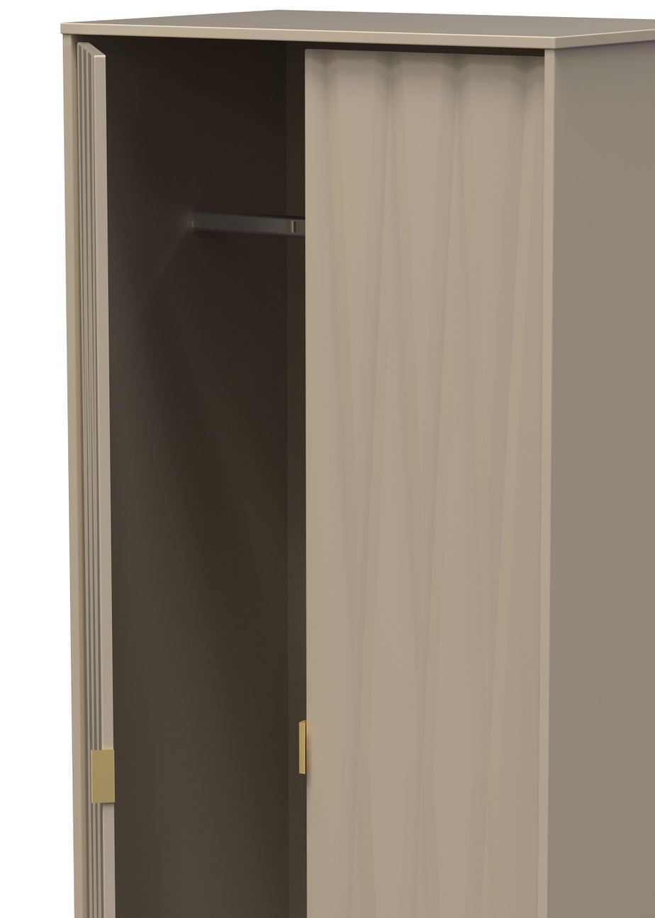 Swift Prism 2 Door Wardrobe (197cm x 53cm x 74cm)