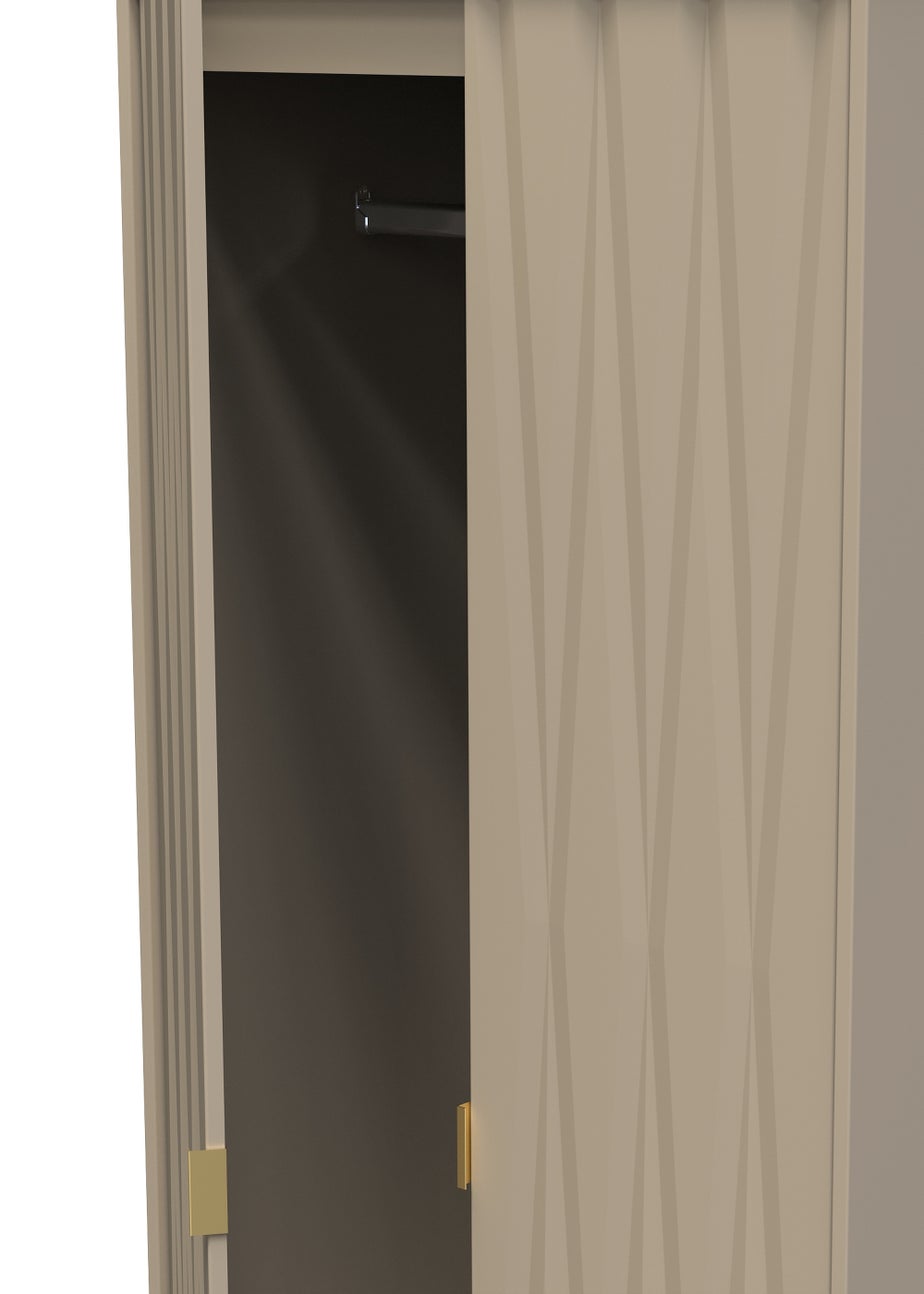 Ready Assembled Prism 2 Door 2 Drawer Wardrobe