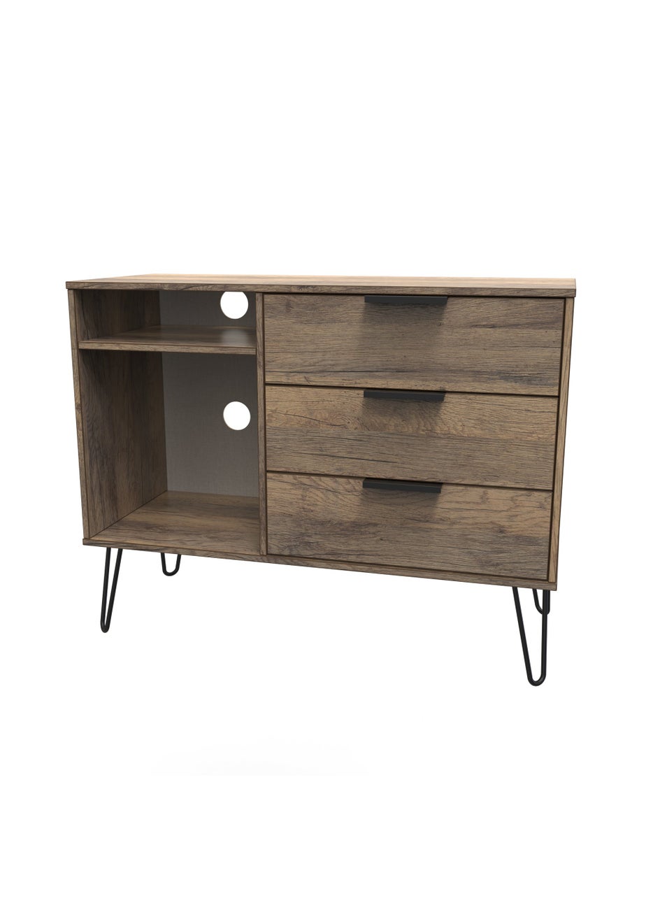 Swift Milano Natural 3 Drawer TV Unit (74cm x 39.5cm x 97cm)