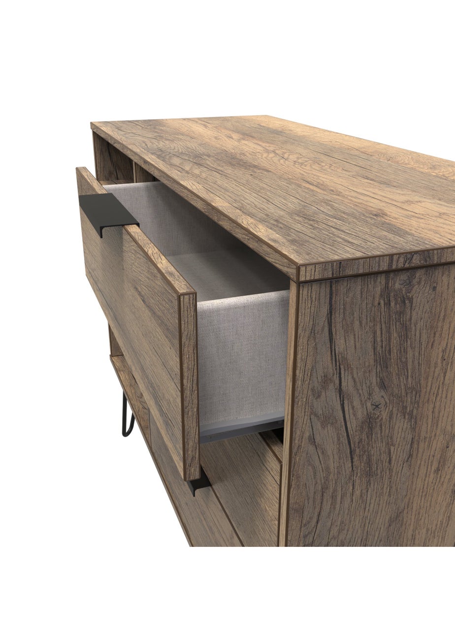 Swift Milano Natural 3 Drawer TV Unit (74cm x 39.5cm x 97cm)