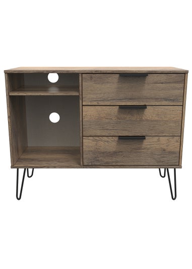 Swift Milano Natural 3 Drawer TV Unit (74cm x 39.5cm x 97cm)