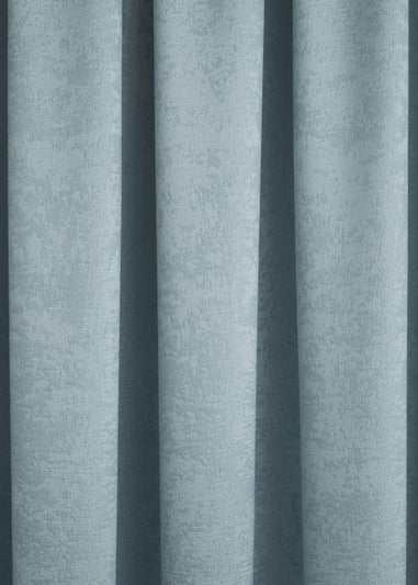 Fusion Galaxy Dimout Blue Pencil Pleat Curtains