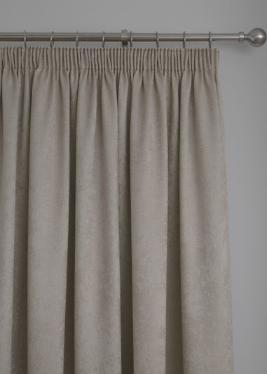 Fusion Galaxy Dimout Beige Pencil Pleat Curtains