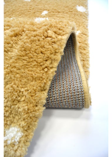 Homemaker Ochre Snug Shaggy Spot Rug