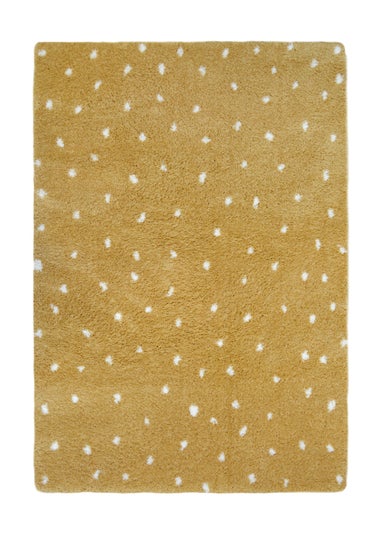 Homemaker Ochre Snug Shaggy Spot Rug