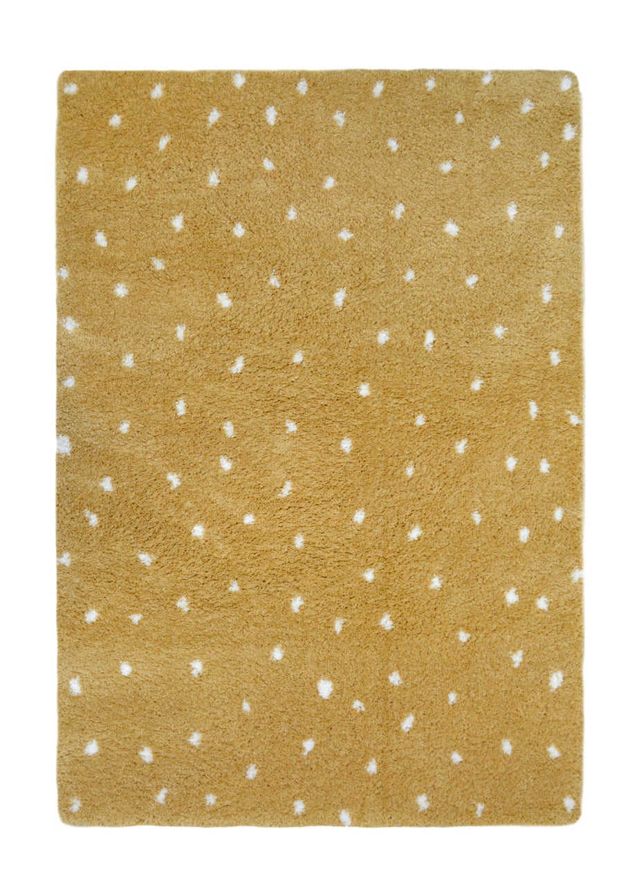 Homemaker Ochre Snug Shaggy Spot Rug