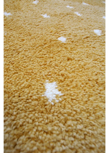 Homemaker Ochre Snug Shaggy Spot Rug