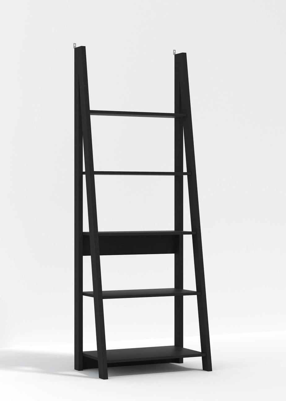 LPD Furniture Tiva Ladder Bookcase Black (1754x386x640mm)