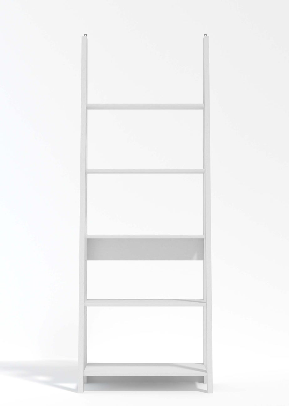 LPD Furniture Tiva Ladder Bookcase White (1754x386x640mm)