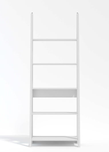 LPD Furniture Tiva Ladder Bookcase White (1754x386x640mm)