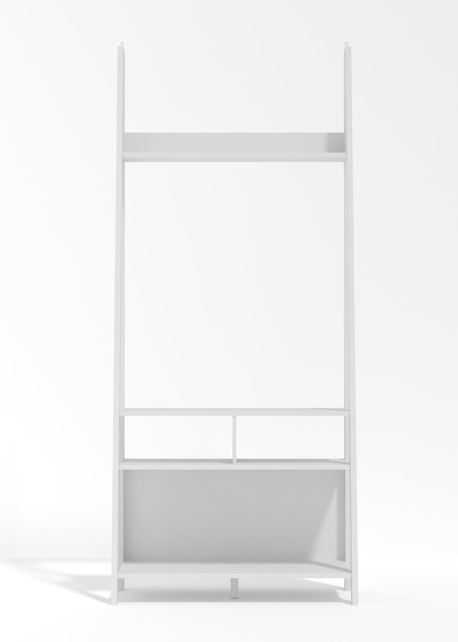 LPD Furniture Tiva Ladder TV Unit White (1754x386x1050mm)