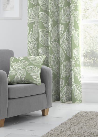 Fusion Matteo Green Filled Cushion (43cm x 43cm)