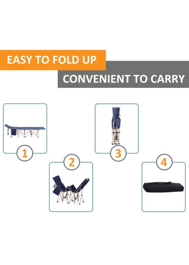 Outsunny Single Foldable Camping Bed (190cm x 68cm x 52cm)