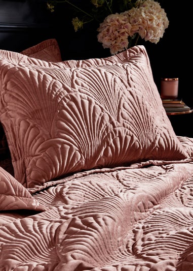 Paoletti Palmeria Quilted Velvet Duvet Cover