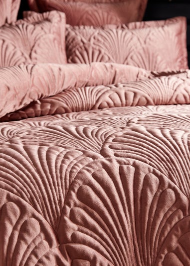 Paoletti Palmeria Quilted Velvet Duvet Cover
