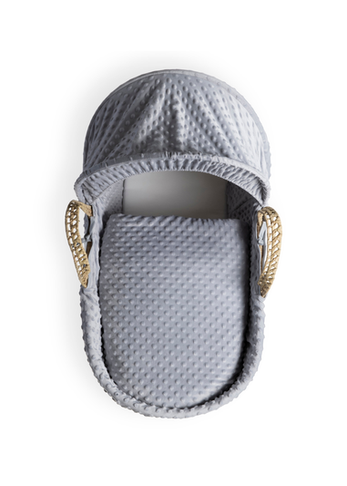 Clair de Lune Grey Dimple Palm Moses Basket