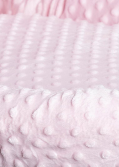 Clair de Lune Pink Dimple White Wicker Moses Basket