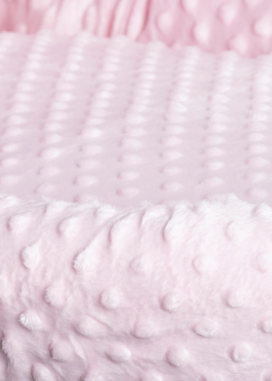 Clair de Lune Pink Dimple White Wicker Moses Basket