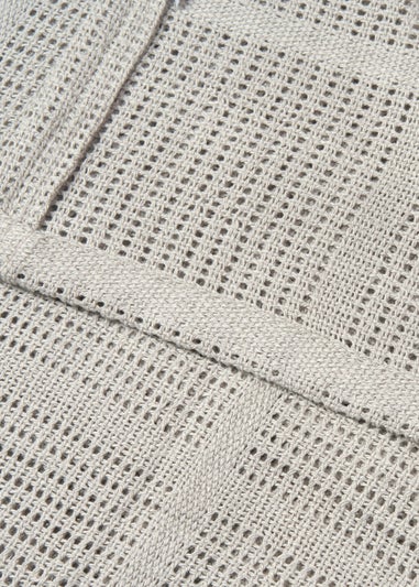 Clair de Lune Grey Soft Cotton Cellular Pram Blanket