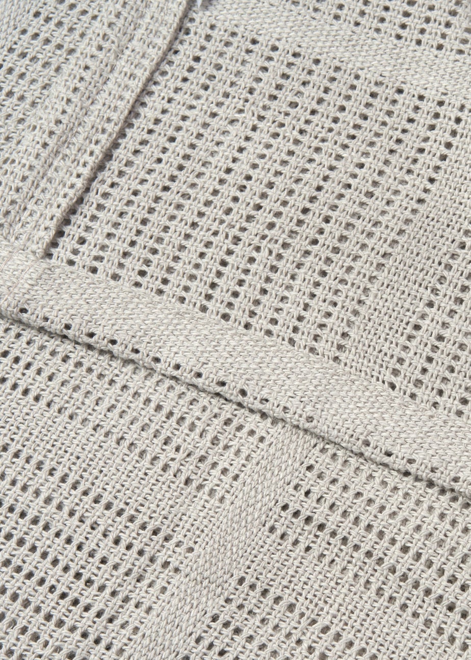 Clair de Lune Grey Soft Cotton Cellular Pram Blanket