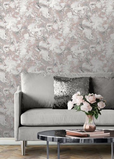 Muriva Elixir Marble Rose Gold Wallpaper