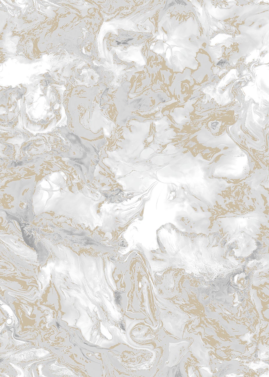 Muriva Elixir Marble Grey & Gold Wallpaper
