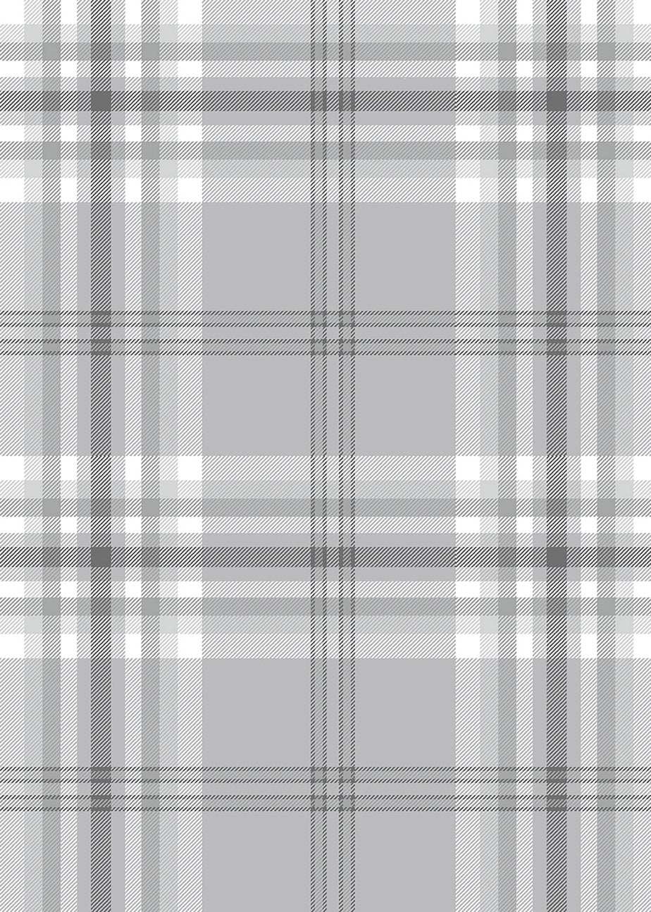 Catherine Lansfield Kelso Check Light Grey Wallpaper