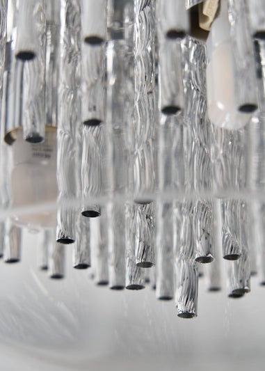 Inlight Chrome Rods 3 Light Flush Ceiling Light (15cm x 24cm x 24cm)