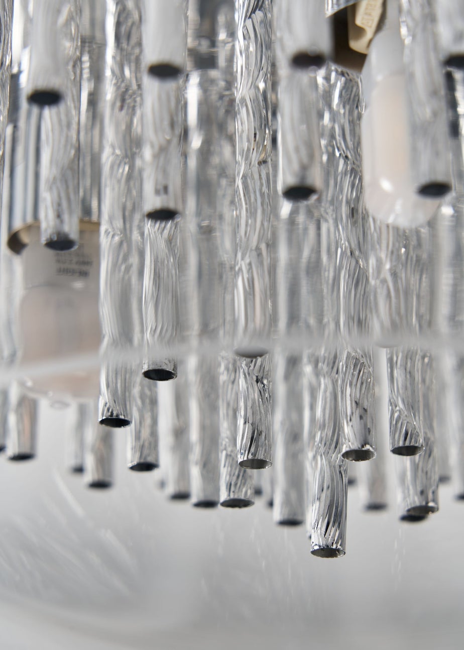 Inlight Chrome Rods 3 Light Flush Ceiling Light (15cm x 24cm x 24cm)