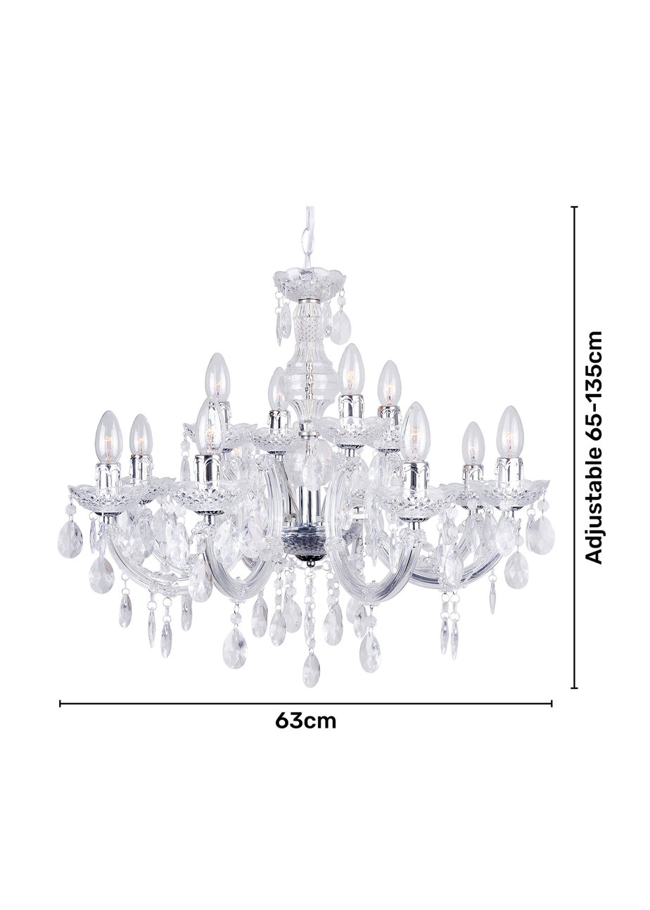 Inlight Charlotte 12 Light Chandelier (135cm x 63cm x 63cm)