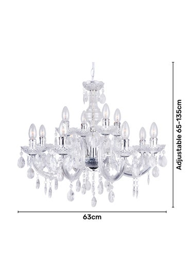 Inlight Charlotte 12 Light Chandelier (135cm x 63cm x 63cm)