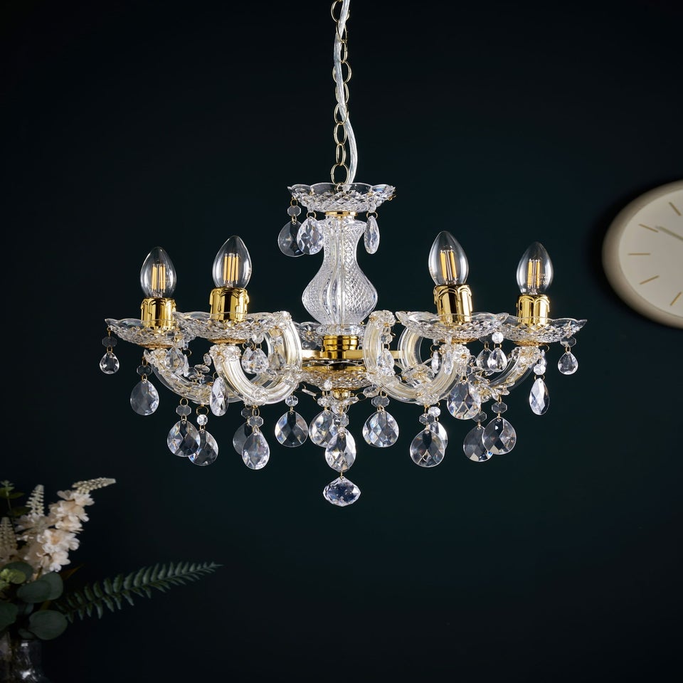 Inlight Charlotte 5 Light Chandelier (145cm x 45cm x 45cm)